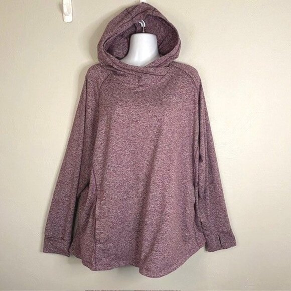 Duluth Purple Funnelneck Pullover Hoodie Thumbholes Size XXL Women's Hiking Out - Picture 1 of 8